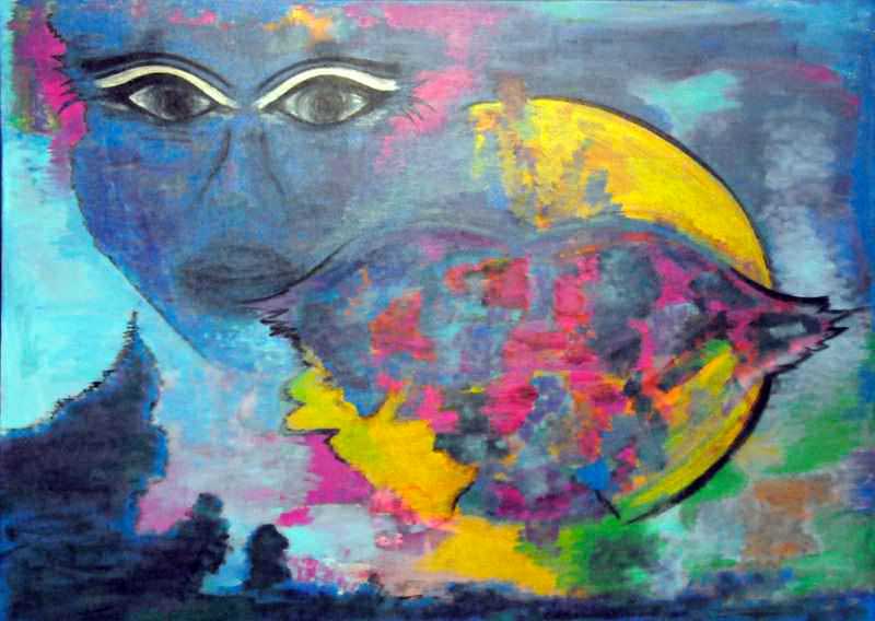 - peinture acrylique sur toile - cm x cm