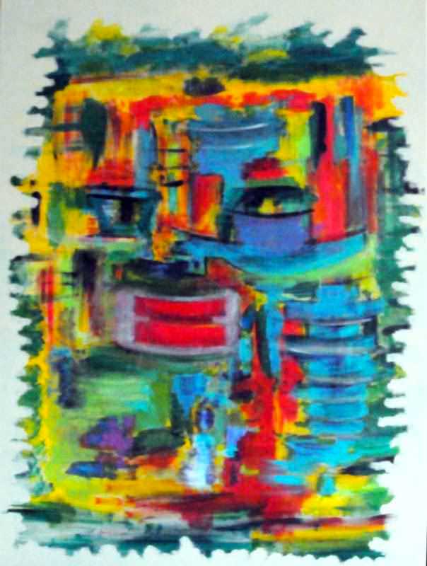 - peinture acrylique sur toile - cm x cm