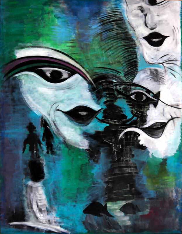 - peinture acrylique sur toile - cm x cm