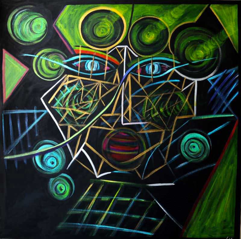 - peinture acrylique sur toile - cm x cm