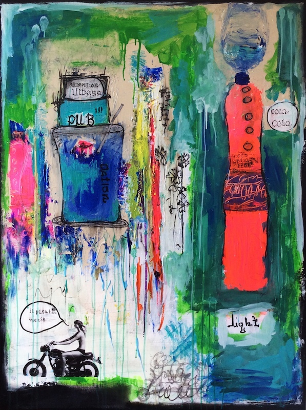 2015-11-17-pub-800 pub - peinture acrylique et collage sur toile - 97 cm x 130 cm
