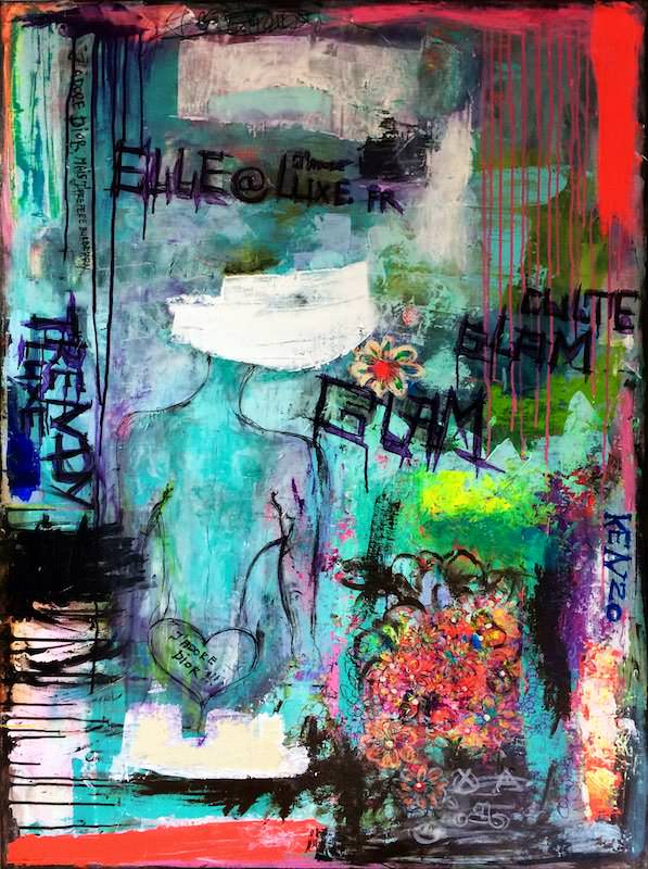 Alice au pays des merveilles - peinture acrylique sur toile - 97 cm x 130 cm Alice au pays des merveilles - peinture acrylique sur toile - 97 cm x 130 cm