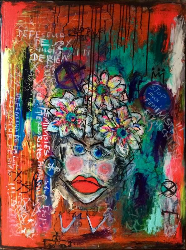 femen - peinture acrylique sur toile - 97 cm x 130 cm femen - peinture acrylique sur toile - 97 cm x 130 cm