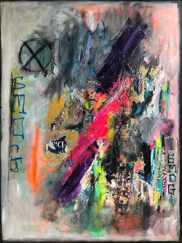 Smog - peinture acrylique et collage sur toile - 97 cm x 130 cm - Marzena Lavrilleux - artiste peintre à Orléans Smog - peinture acrylique et collage sur toile - 97 cm x 130 cm - Marzena Lavrilleux - artiste peintre à Orléans