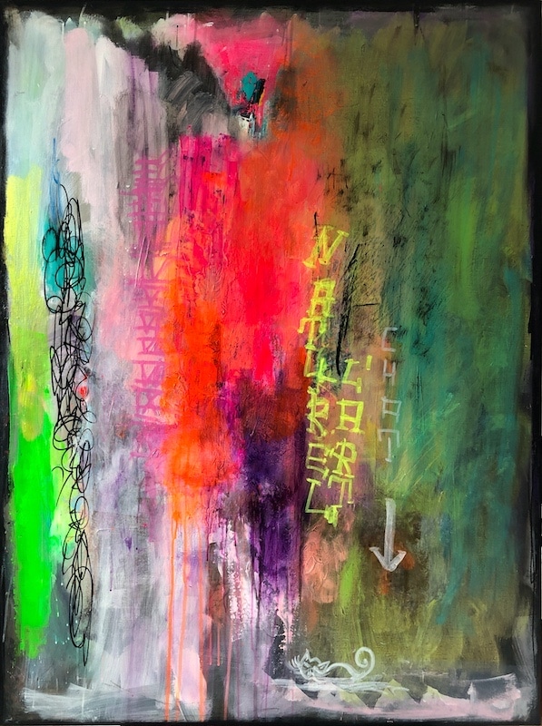 Cascade - peinture acrylique sur toile - 97 cm x 130 cm - Marzena Lavrilleux - artiste peintre Cascade - peinture acrylique sur toile - 97 cm x 130 cm - Marzena Lavrilleux - artiste peintre