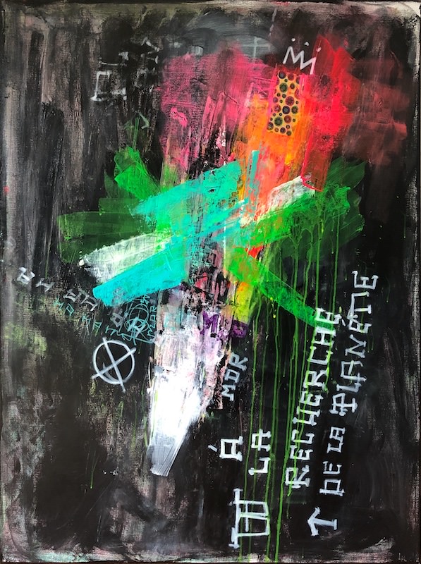 Atterrissage - peinture acrylique sur toile - 97 cm x 130 cm - Marzena Lavrilleux - artiste peintre à Orléans Atterrissage - peinture acrylique sur toile - 97 cm x 130 cm - Marzena Lavrilleux - artiste peintre à Orléans