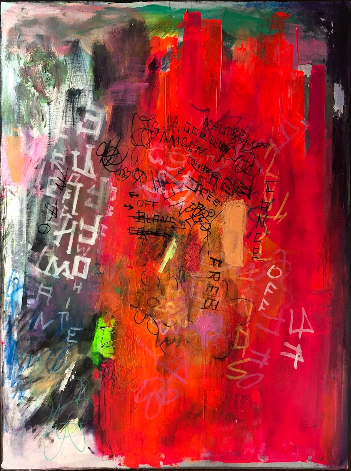 Blanc cassé - peinture acrylique sur toile - 97 cm x 130 cm - Marzena Lavrilleux - artiste peintre à Orléans Blanc cassé - peinture acrylique sur toile - 97 cm x 130 cm - Marzena Lavrilleux - artiste peintre à Orléans