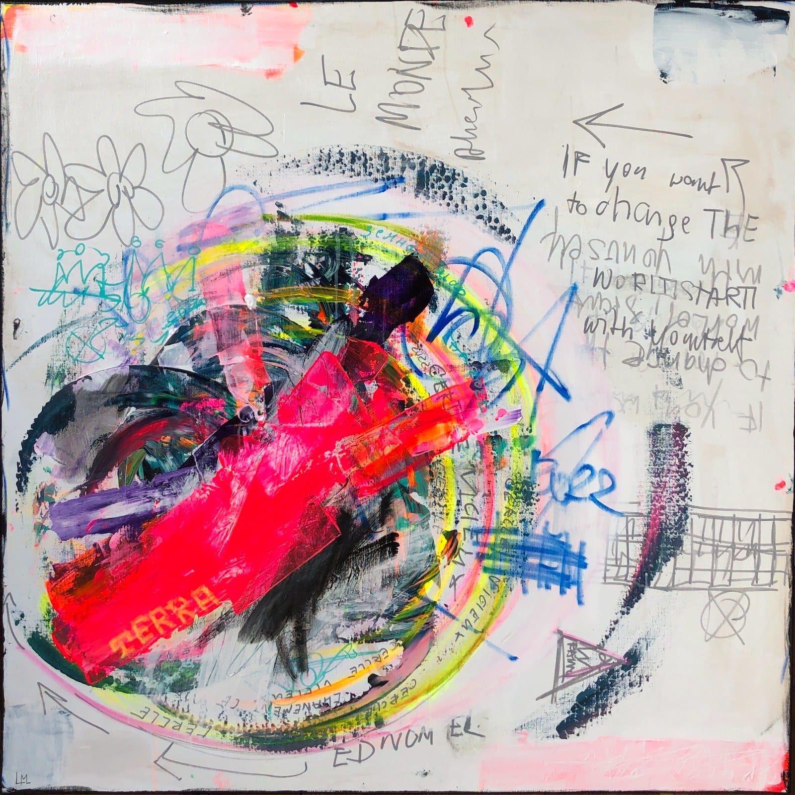 Terra - peinture acrylique sur toile - 100 cm x 100 cm - Marzena Lavrilleux - artiste peintre à Orléans Terra - peinture acrylique sur toile - 100 cm x 100 cm - Marzena Lavrilleux - artiste peintre à Orléans