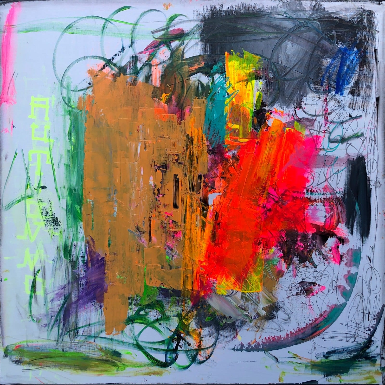 Automne doré - peinture acrylique sur toile - 100 cm x 100 cm - Marzena Lavrilleux - artiste peintre à Orléans Automne doré - peinture acrylique sur toile - 100 cm x 100 cm - Marzena Lavrilleux - artiste peintre à Orléans