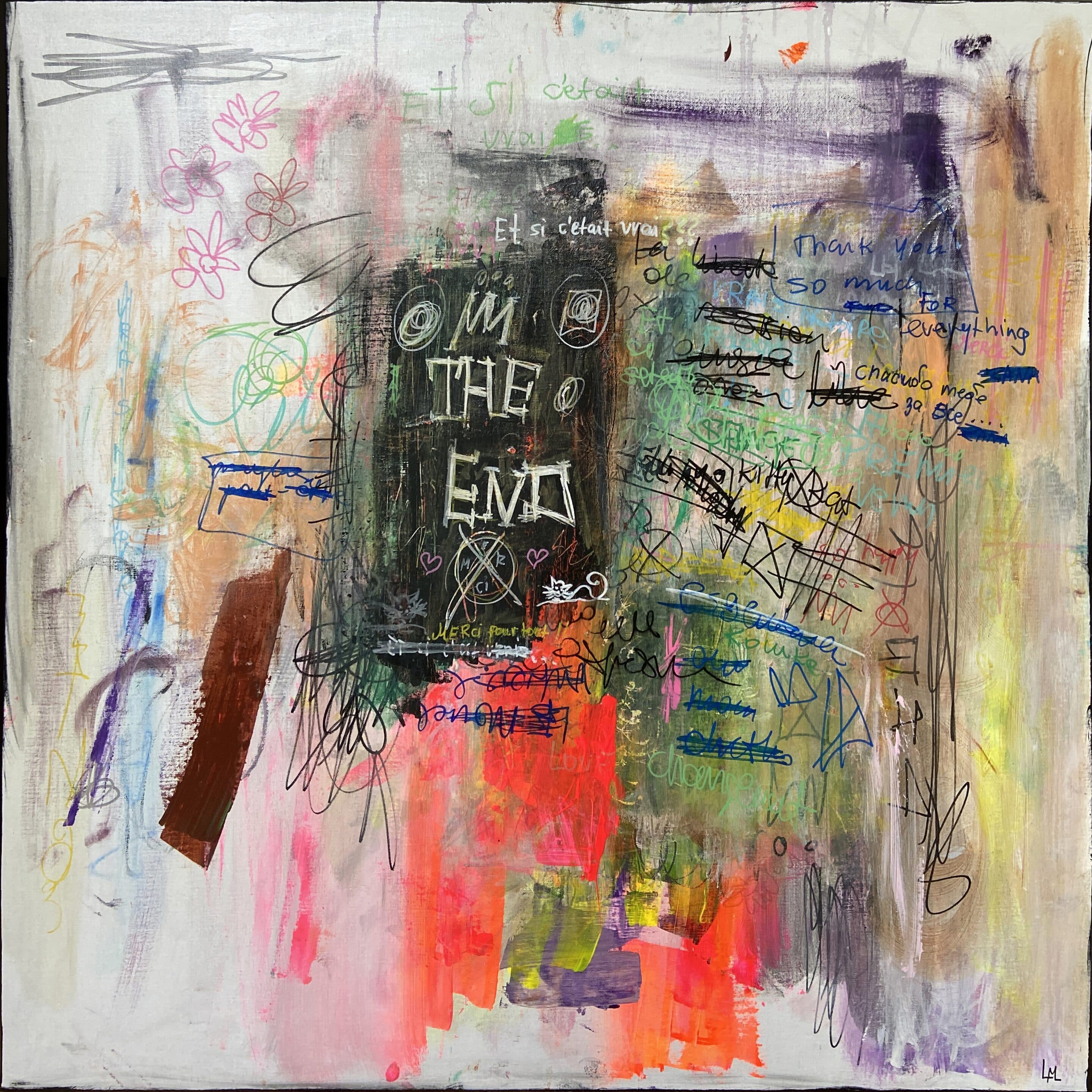 Et si c'était vrai - peinture acrylique sur toile - 100 cm x 100 cm - Marzena Lavrilleux - artiste peintre à Orléans Et si c'était vrai - peinture acrylique sur toile - 100 cm x 100 cm - Marzena Lavrilleux - artiste peintre à Orléans