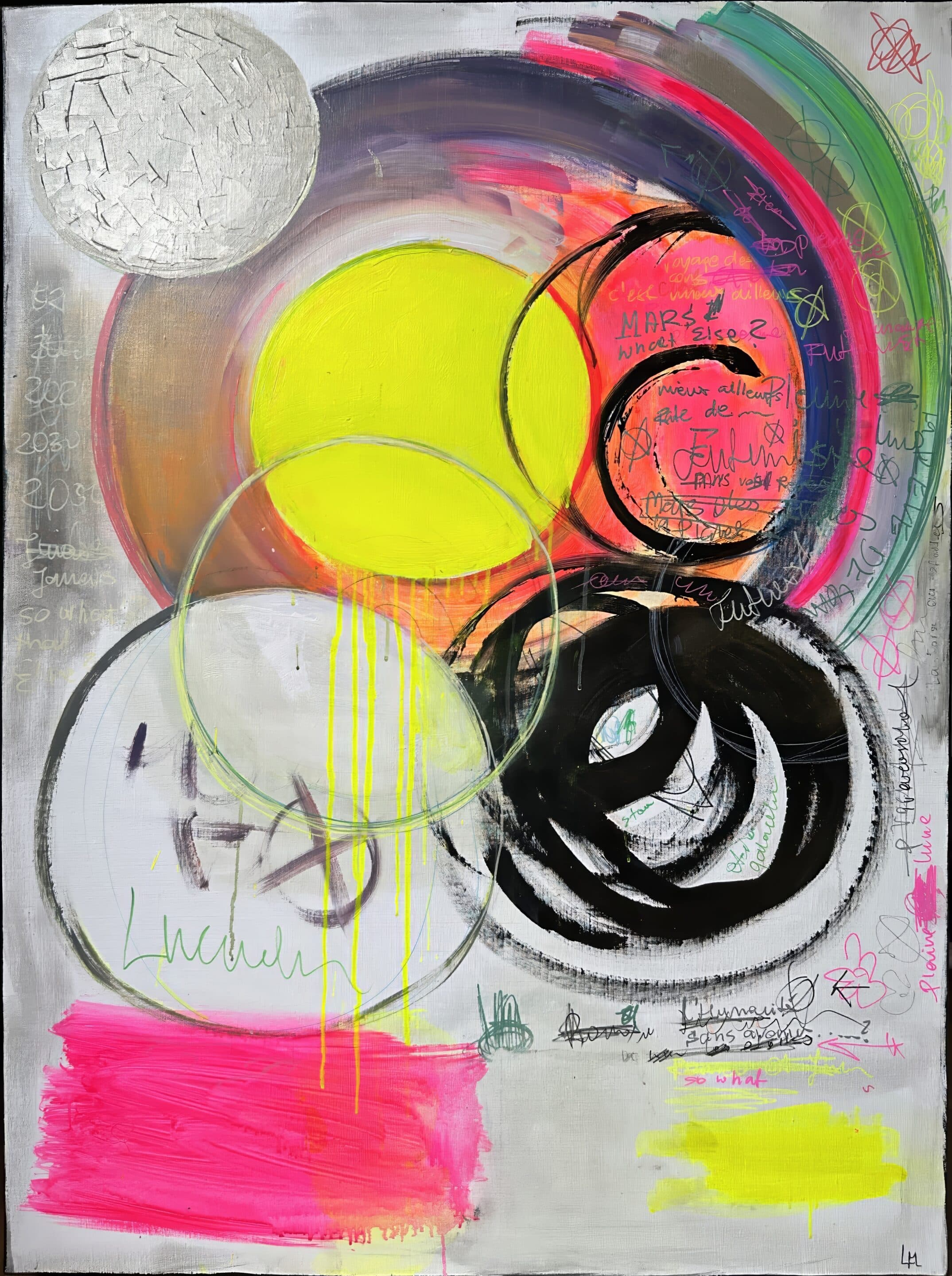 Mars - peinture acrylique sur toile - 97 cm x 130 cm - Marzena Lavrilleux - artiste peintre à Orléans