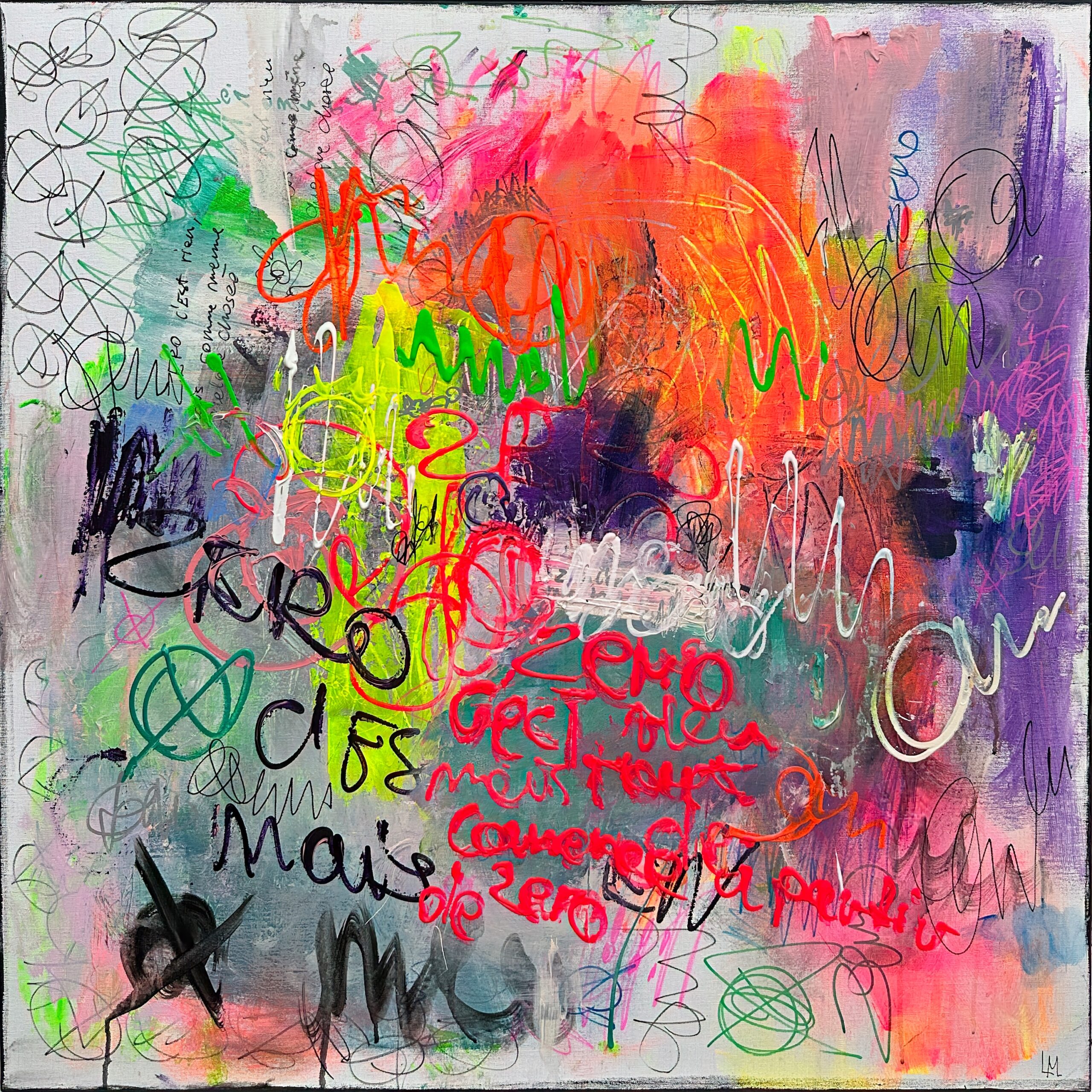 Number - peinture acrylique sur toile - 100 cm x 100 cm - Marzena Lavrilleux - artiste peintre à Orléans Number - peinture acrylique sur toile - 100 cm x 100 cm - Marzena Lavrilleux - artiste peintre à Orléans